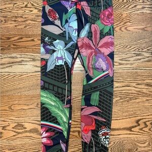 Nike Women’s M Dri-Fit Floral Print Leggings - Navy, Pink, Green